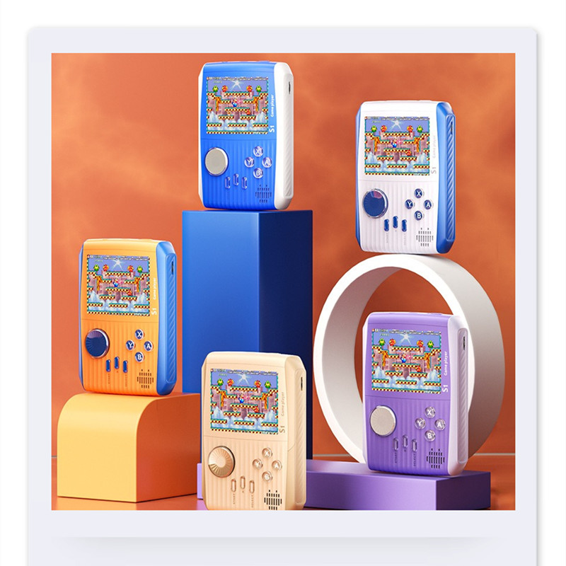 S1 Mini Handheld Video Game Consoles Built In 666 Games Retro Game Players Gaming Console Host Two Roles Gamepad Birthday Gift for Kids and Adults Dro