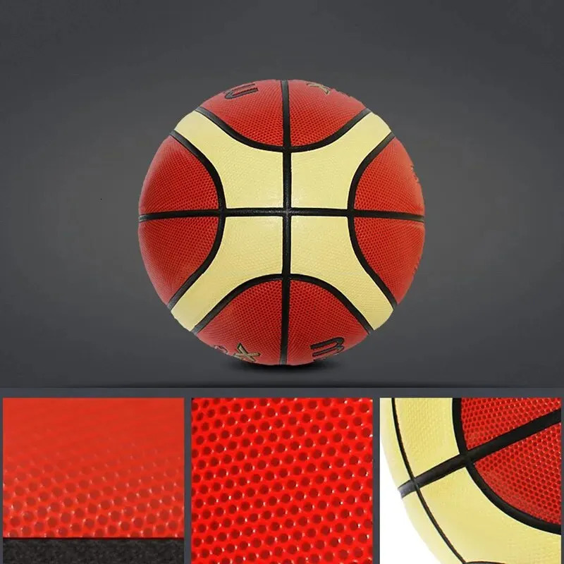 Molten XJ1000 Basketball Ball Size 7/6/5 PU Leather Material for Outdoor Indoor Match Training Men Women Teenager Baloncesto240129 - view 4
