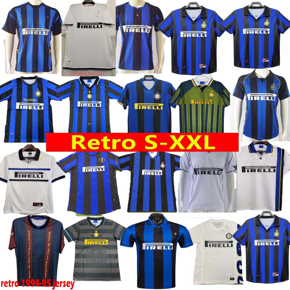 SNEIJDER ZANETTI Classic Inter Retro Soccer jerseys Djorkaeff MILITO Baggio Pizarro Djorkaeff ADRIANO MILAN Football Shirt 01 02 03 04 07 08 09 10 11 2001 2002 2003