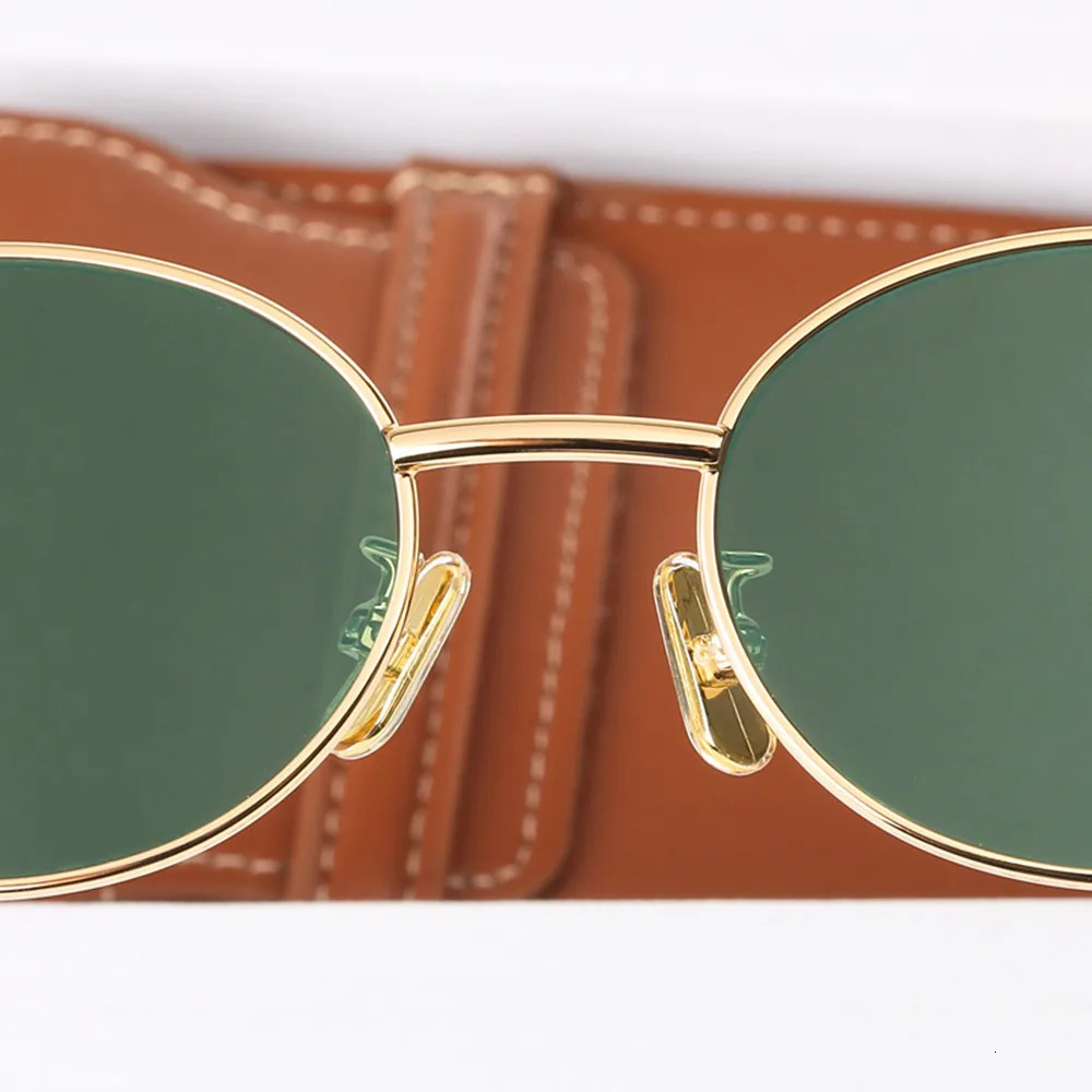 Oval Small Sunglasses For Women Frame Ladies Metal Eyeglasses Male Aesthetic Unisex Summer For Sun Glasses 240201
