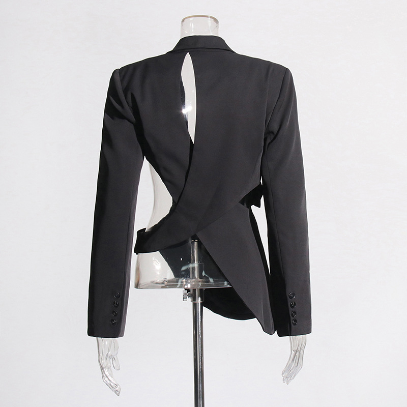1000 XL 2024 Spring Autumn Milan Runway Coat Jackets Long Sleeve Lapel Neck Gray Black High Quality Button Fashion Womens Clothes
