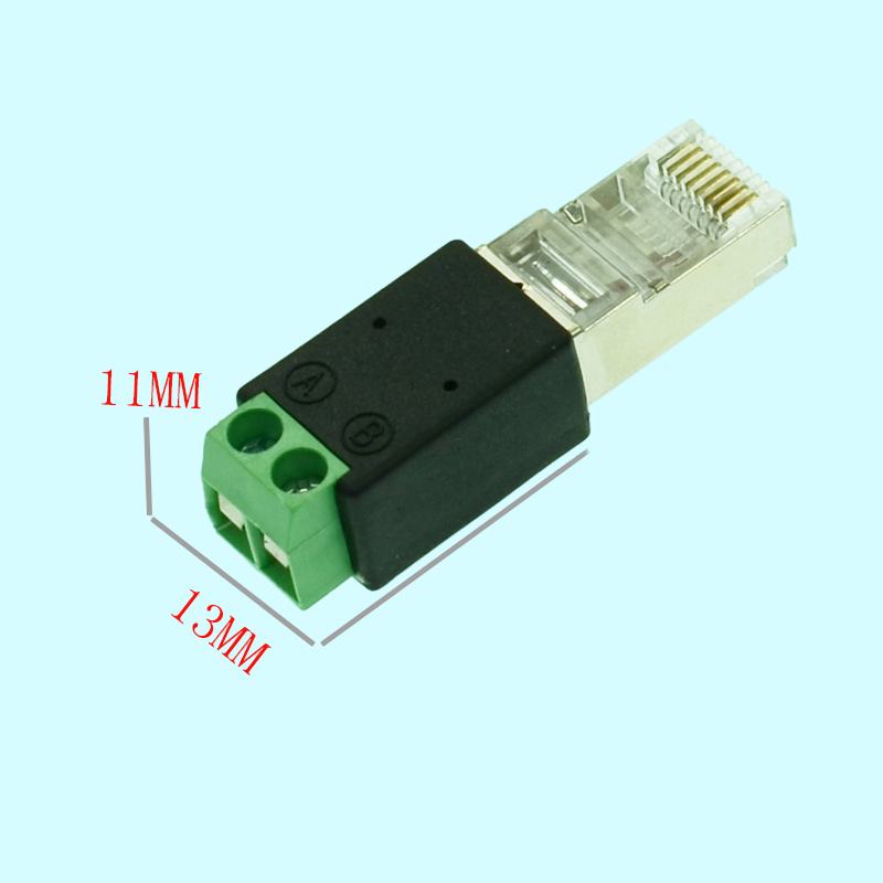 RJ45 Network Connector Male 8P8C Modular Plug to RS485 Screw Terminals Adapter7347040