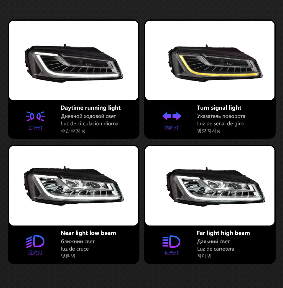 Car Headlight for Audi A8 Headlights 2011-20 17 A8L LED Head Lamp DRL Head Lamp Front light Assembly