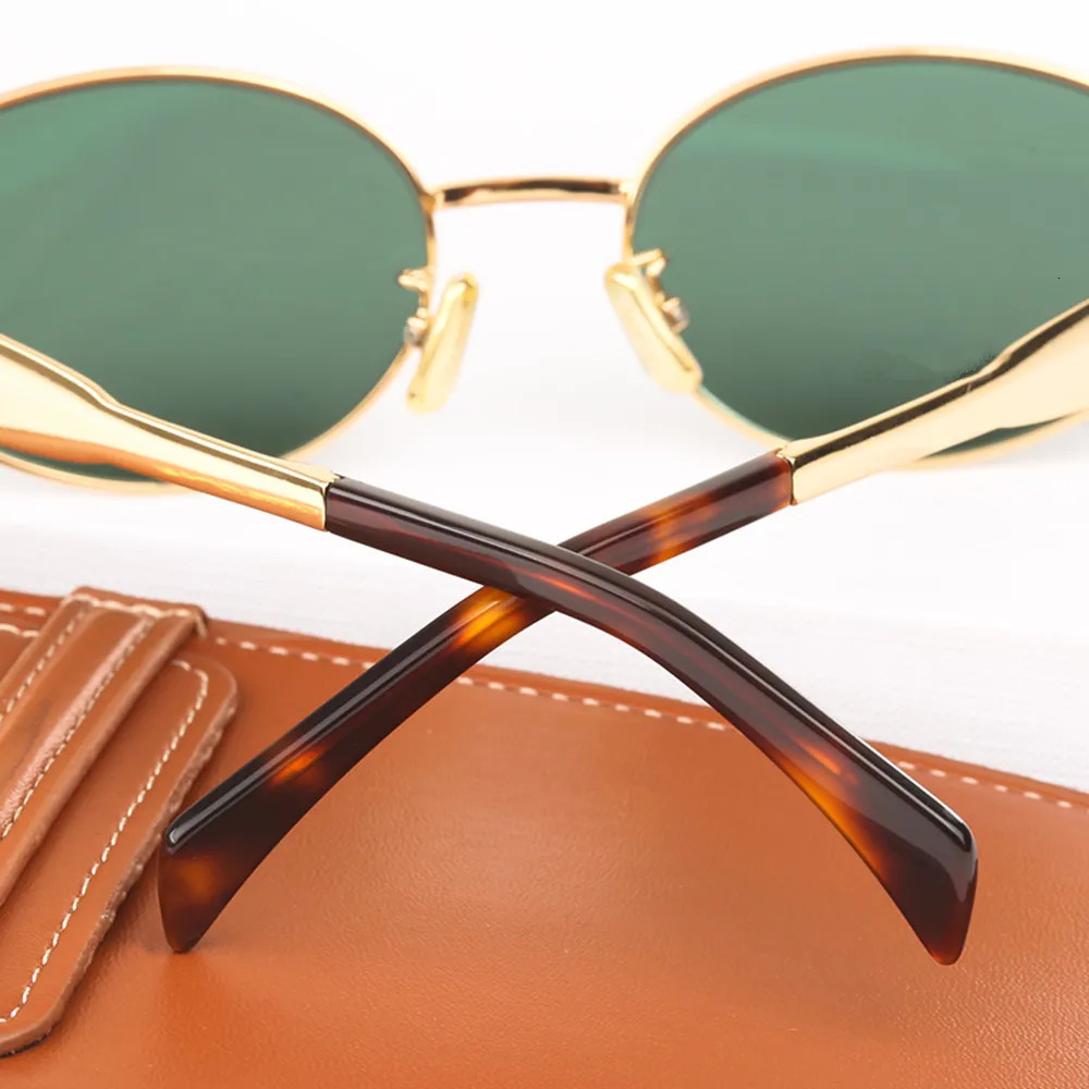 Oval Small Sunglasses For Women Frame Ladies Metal Eyeglasses Male Aesthetic Unisex Summer For Sun Glasses 240201