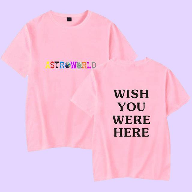 New Fashion Hip Hop T Shirt Men Women s Harajuku T-Shirts WISH YOU WERE HERE Letter Print Tees Tops