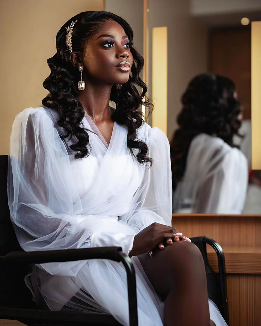 Arabic Aso Ebi African Wedding Bride Robes 2024 Bridal Shower Dresses Puffy Long Sleeve Fluffy Tulle Maternity Dressing Gowns Women Bathrobe Wedding D