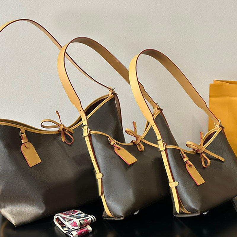 Large Capacity Tote Bag Classic Letter Handbag Shoulder Bags Shopping Purse Fashion Cowhide Genuine Leather Pouch High Quality Lady Handbags Three Size Zipper Open
