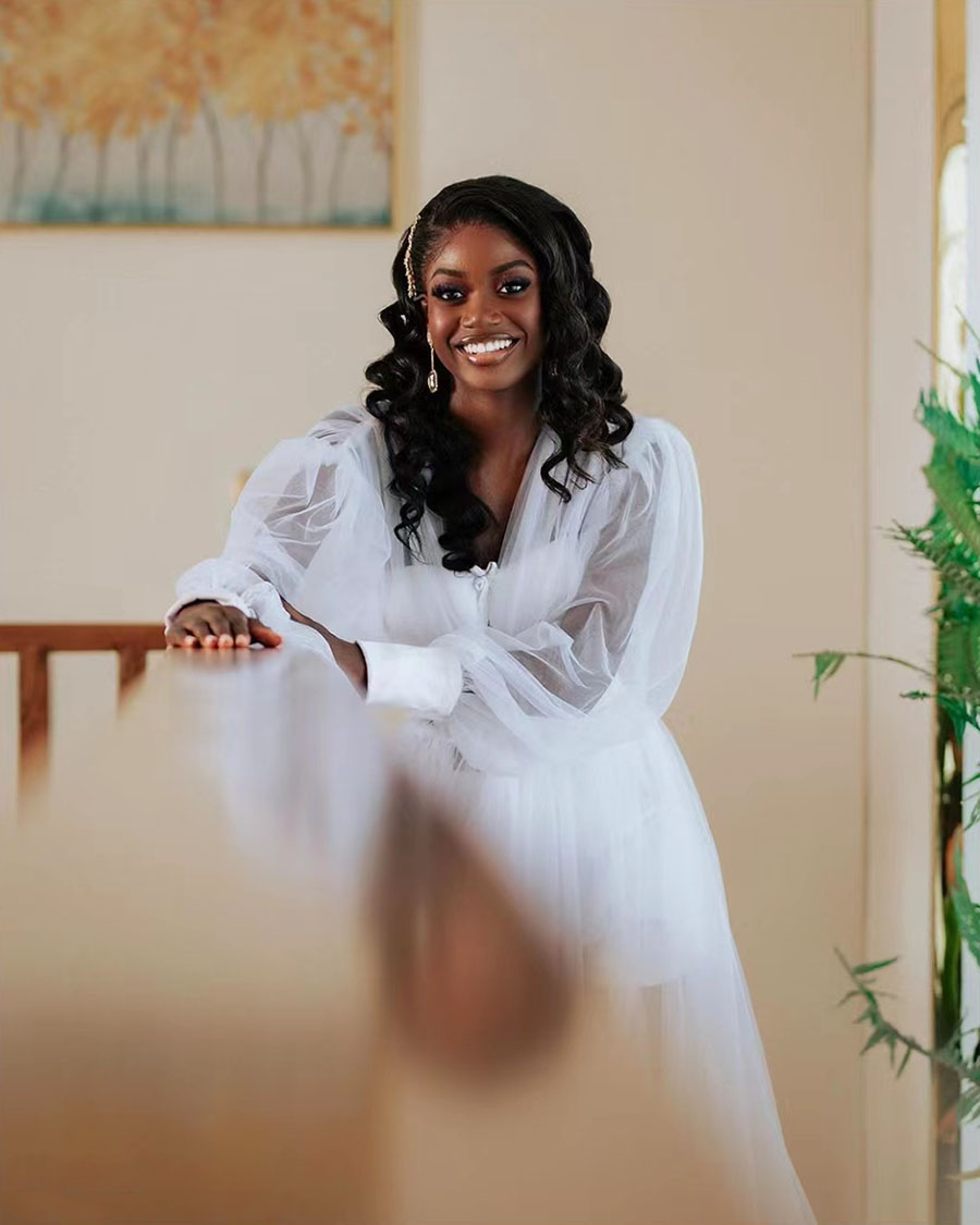 Arabic Aso Ebi African Wedding Bride Robes 2024 Bridal Shower Dresses Puffy Long Sleeve Fluffy Tulle Maternity Dressing Gowns Women Bathrobe Wedding D