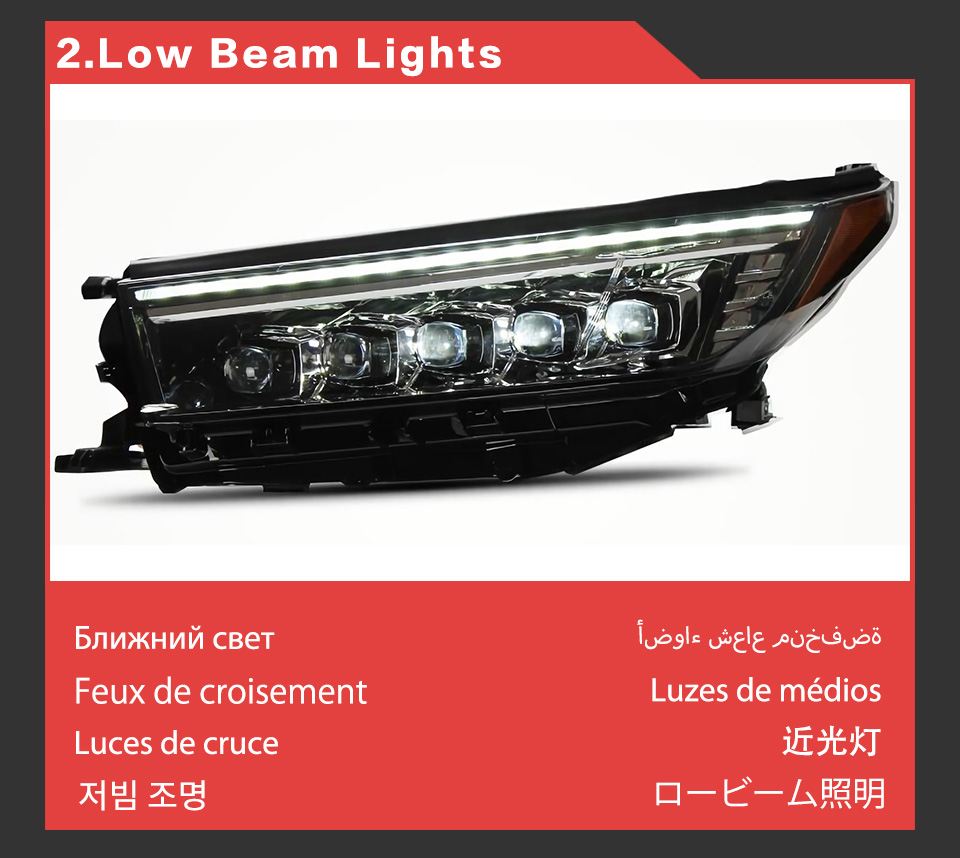 Car Turn Signal Head Light Assembly for Toyota Highlander LED Headlight 2018-2021 Daytime Running Lamp Projector Lens