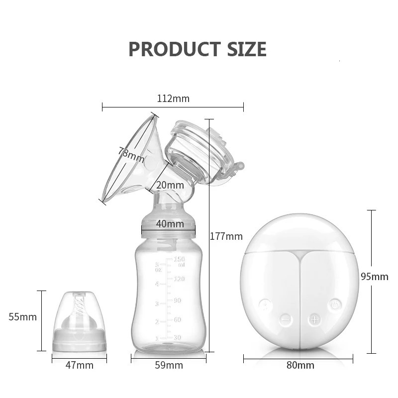 Double Electric Breast Pumps Powerful Nipple Suction USB Electric Breast Pump with Baby Milk Bottle Cold Heat Pad Nipple 240130