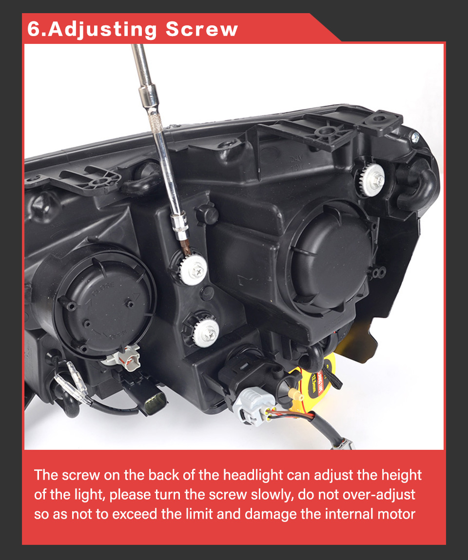 Head Light for Toyota Highlander LED Daytime Running Headlight 2015-2017 DRL Turn Signal Dual Beam Lamp Lens Car Styling