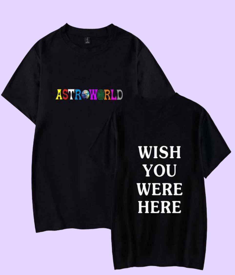 New Fashion Hip Hop T Shirt Men Women s Harajuku T-Shirts WISH YOU WERE HERE Letter Print Tees Tops