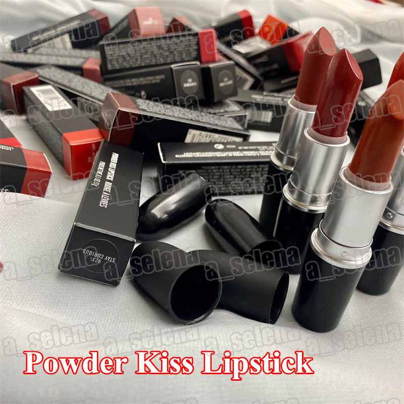 Brand Powder Kiss Lipstick Matte Retro Lipsticks 11 Colors 602-646-108-707-314-316-921-923-925-926-930