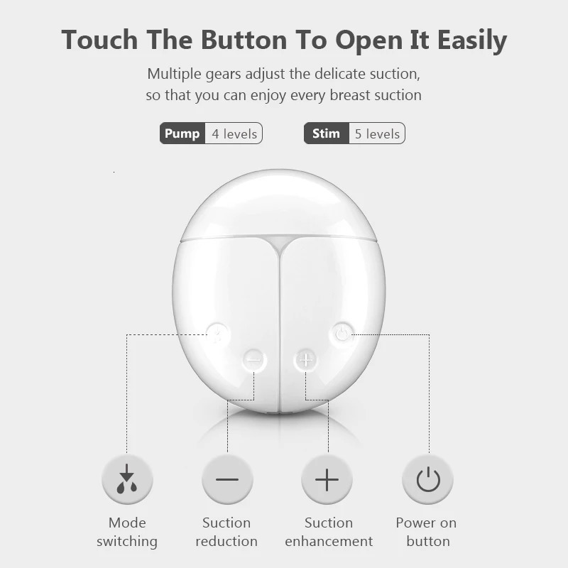 Double Electric Breast Pumps Powerful Nipple Suction USB Electric Breast Pump with Baby Milk Bottle Cold Heat Pad Nipple 240130