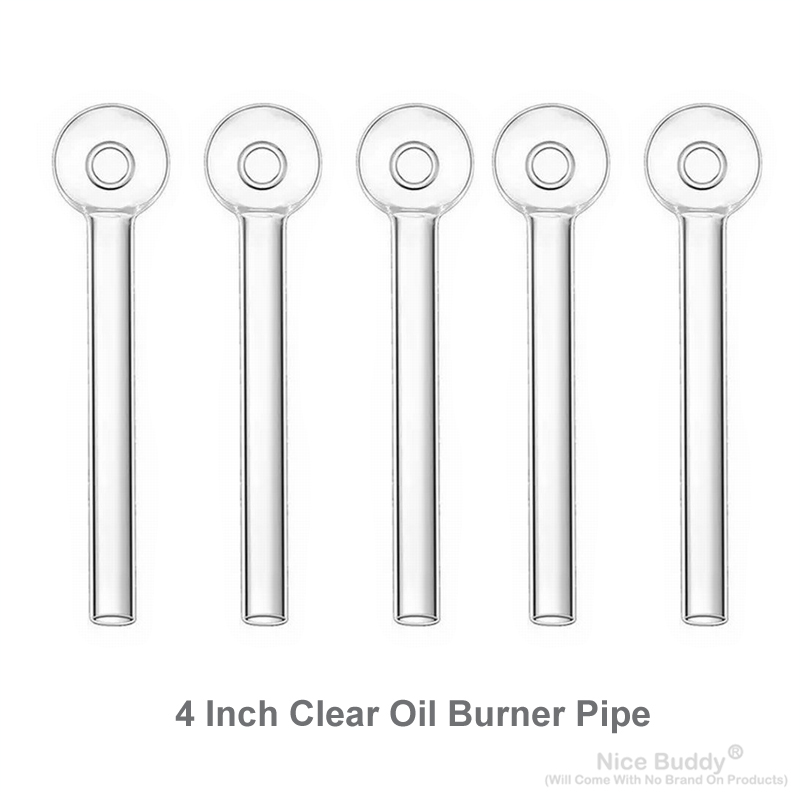 20pcs QuartzPro 10cm Glass Oil Burner Hand Pipe Smoking Accessory 4 Inch Smoke Pipe with 2cm Bowl Head