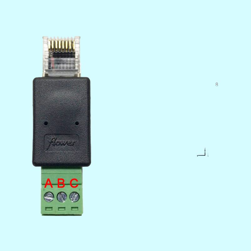 RJ45 Network Connector Male 8P8C Modular Plug to RS485 Screw Terminals Adapter7347040