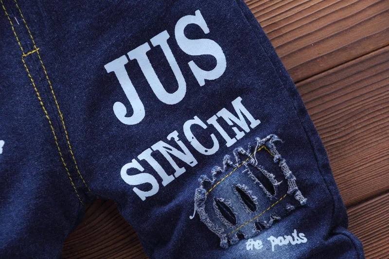 Cute Boys Denim Tracksuit Long Sleeve Children Clothing Leisure Kids Sport Tracksuit Fashion Star Printed Clothes 1-4 Years 240131