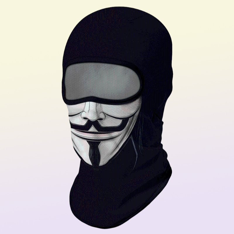 Cycling Caps Masks Triangle Scarf Neck Gaiter Vendetta Balaclava Motorcycle Full Face Cover Washable Ear Mask Anonymous Windproo