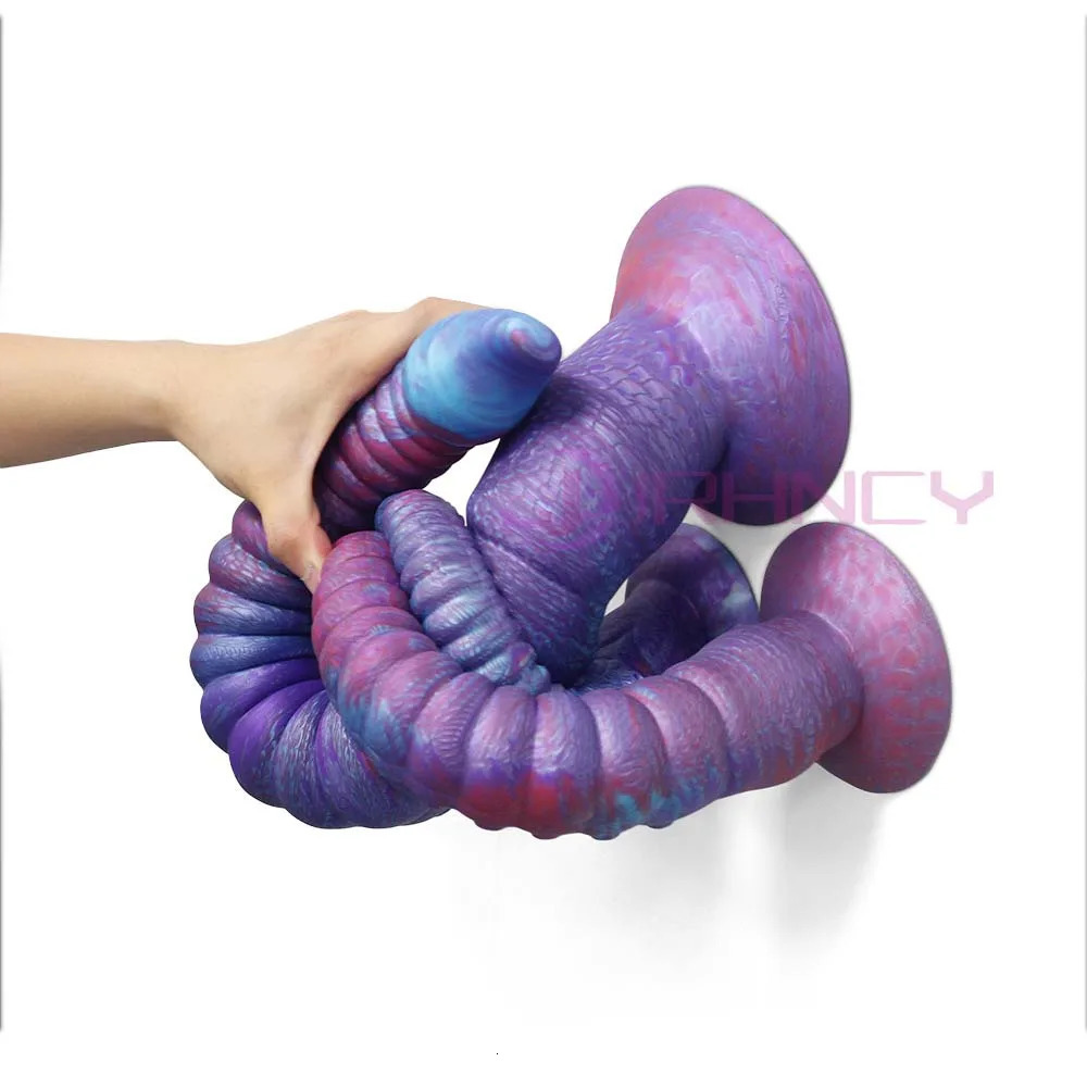 Luminous Anal Plug 56cm Long Butt Plug Silicone Anal Dildos With Suction Cup Octopus Tentacles Anal Xxxl Plug Prostate Massage 240129