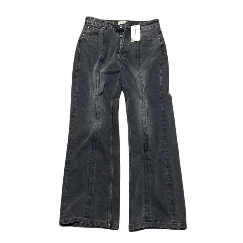 Our Legacy Jeans Washed Washed Slim Fit Men Jeans Grey Distressed Jeans Casual Loose Mid High Waisted Straight Leg Jeans