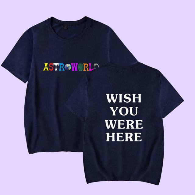 New Fashion Hip Hop T Shirt Men Women s Harajuku T-Shirts WISH YOU WERE HERE Letter Print Tees Tops