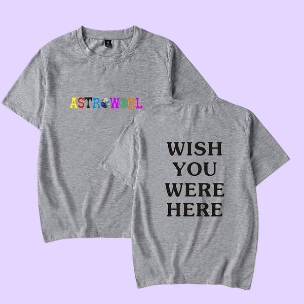 New Fashion Hip Hop T Shirt Men Women s Harajuku T-Shirts WISH YOU WERE HERE Letter Print Tees Tops