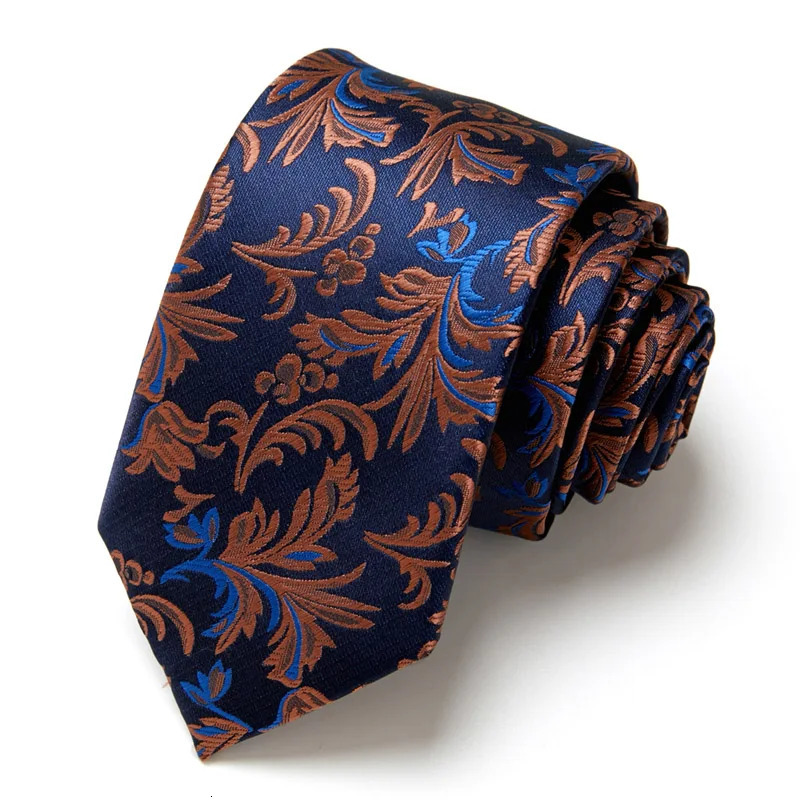 Neck Ties Silk Mens 75cm Blue Necktie Green Orange Gravatas For Men Paisley Floral Fit Wedding Workplace Slim 240122
