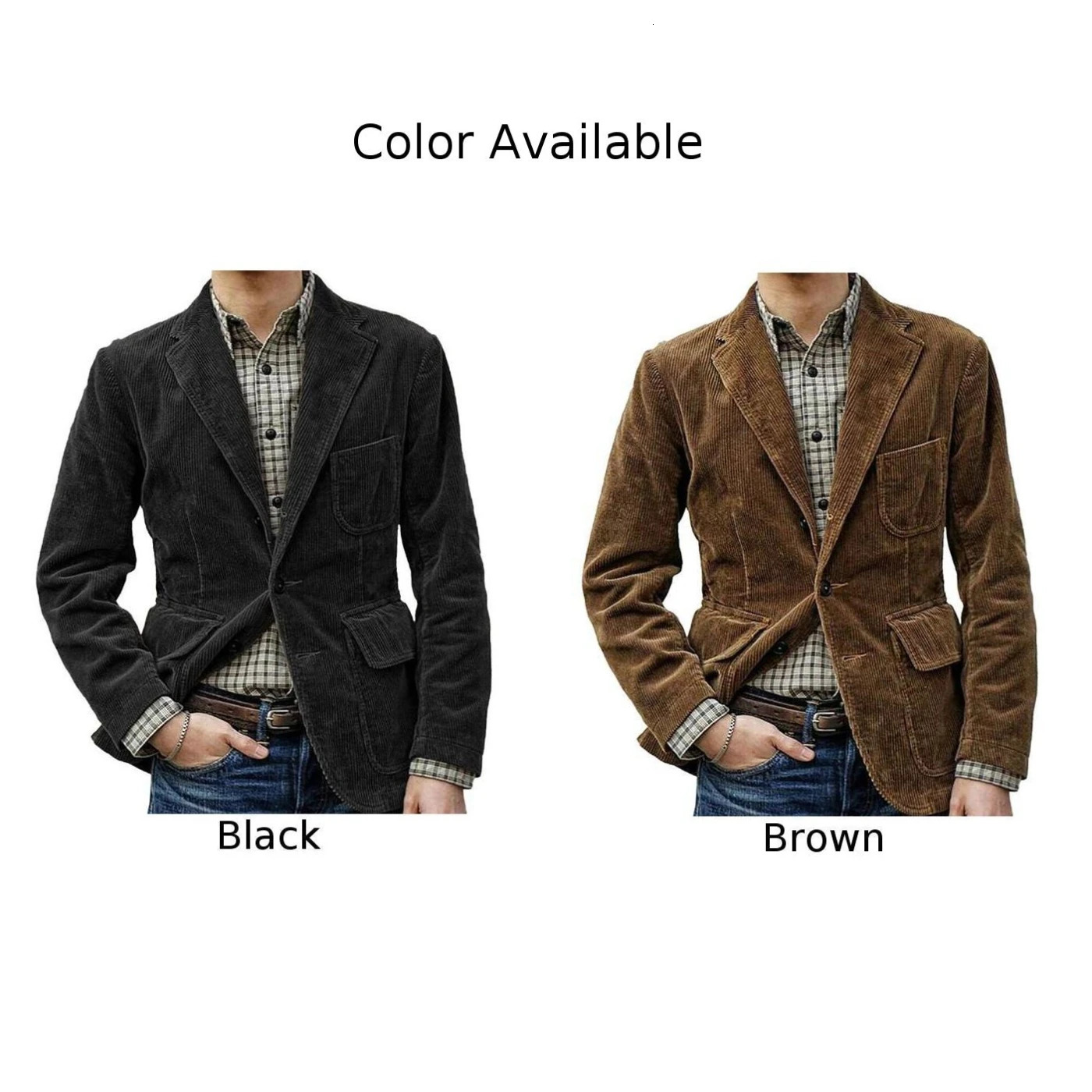 Men Autumn Winter Vintage polyester Slim Button Suit Blazer Business Work Coat Jacket Outwear Casual Fashion Solid Color 240124