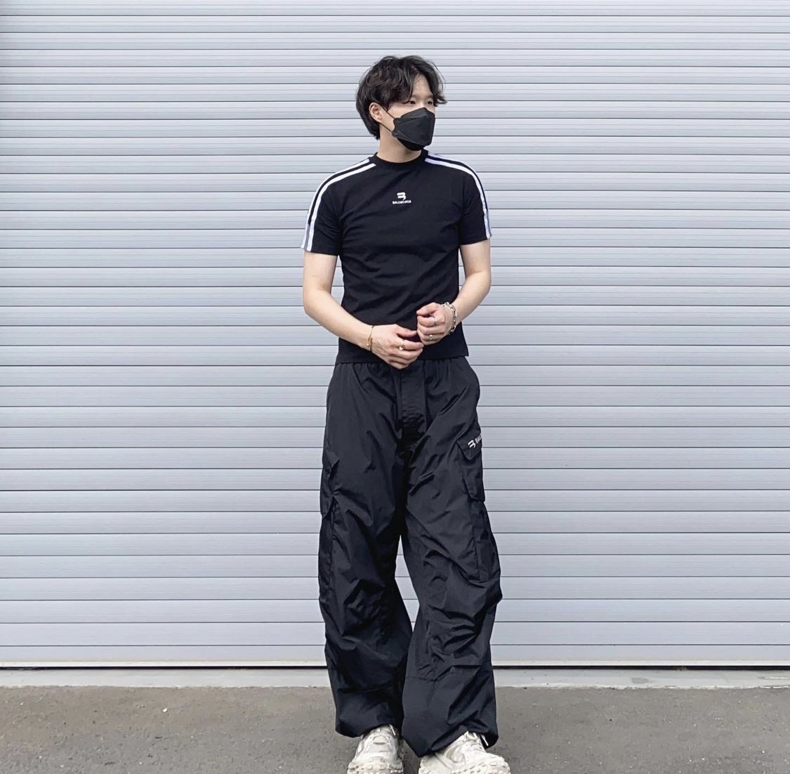 Bale Oversized Straight Leg Pants Men Oversized Causal Pants Letter Embroidered Pants Loose Pants