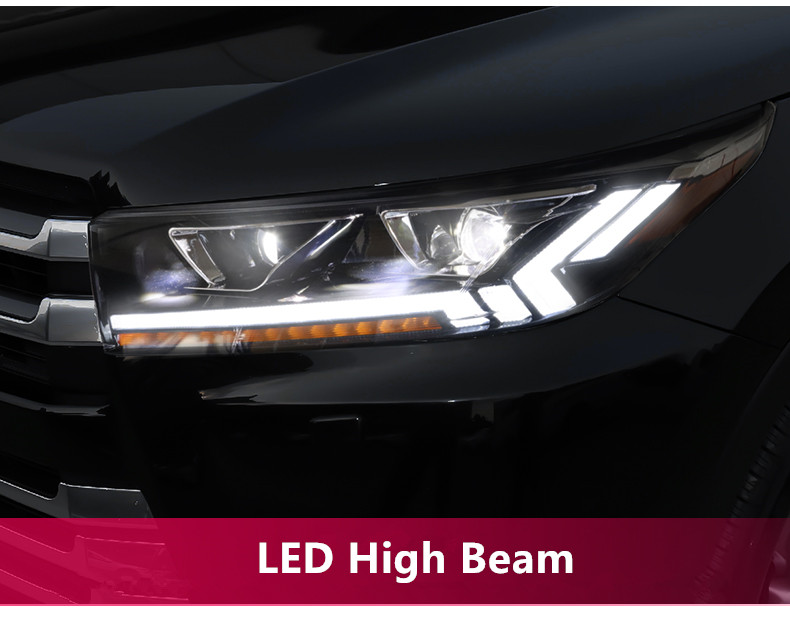 Head Lamp for Toyota Highlander LED Blue Daytime Running Headlight 2018-2020 Turn Signal High Beam Lens Car Accessries