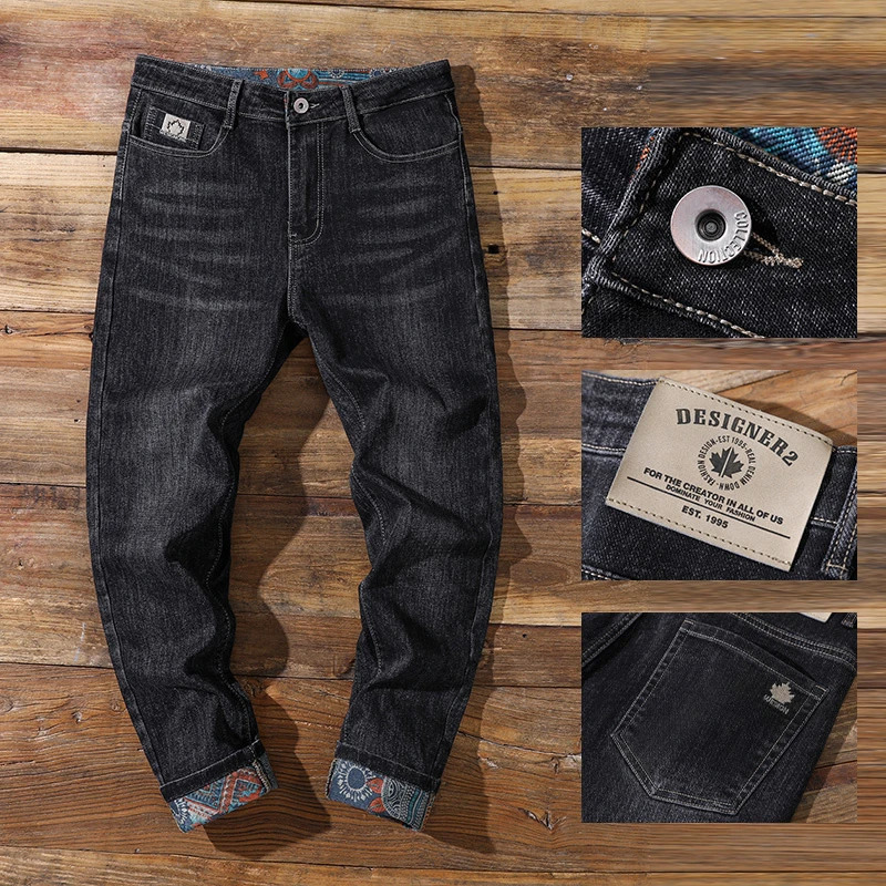 Classic and Versatile Men's StraightLeg Jeans for Autumn Business and Casual Wear 240124