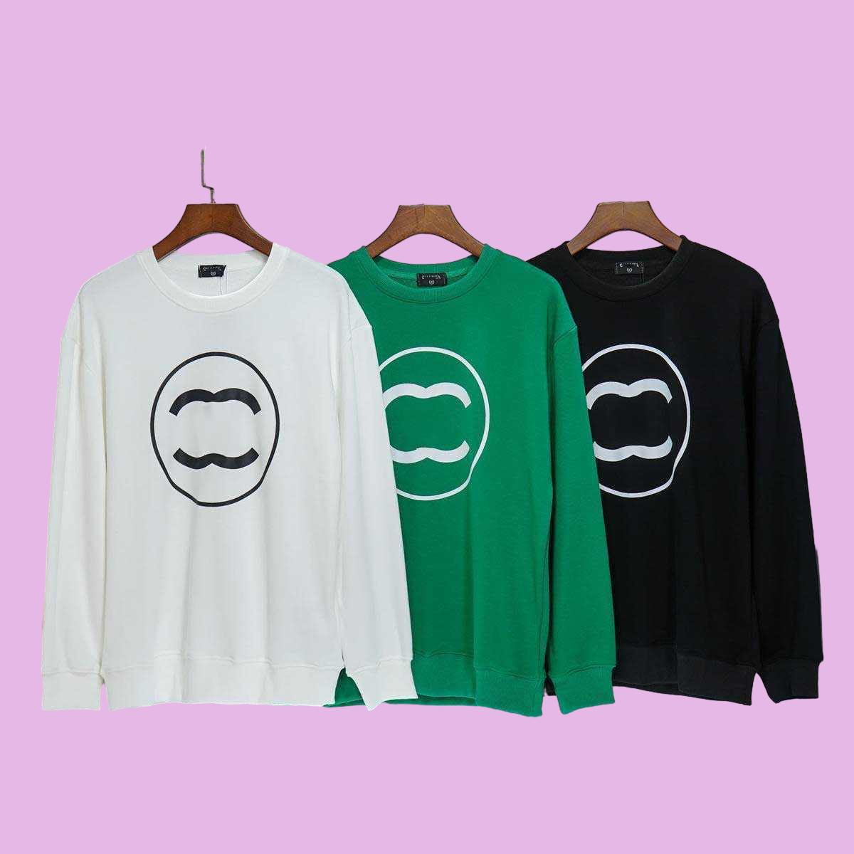 Designer Luxury Sweatshirts Sweater Autumn And Winter Mens Womens Chest Big Pattern Printed Loose Cotton Round Neck Coat