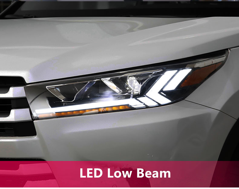 Head Lamp for Toyota Highlander LED Blue Daytime Running Headlight 2018-2020 Turn Signal High Beam Lens Car Accessries