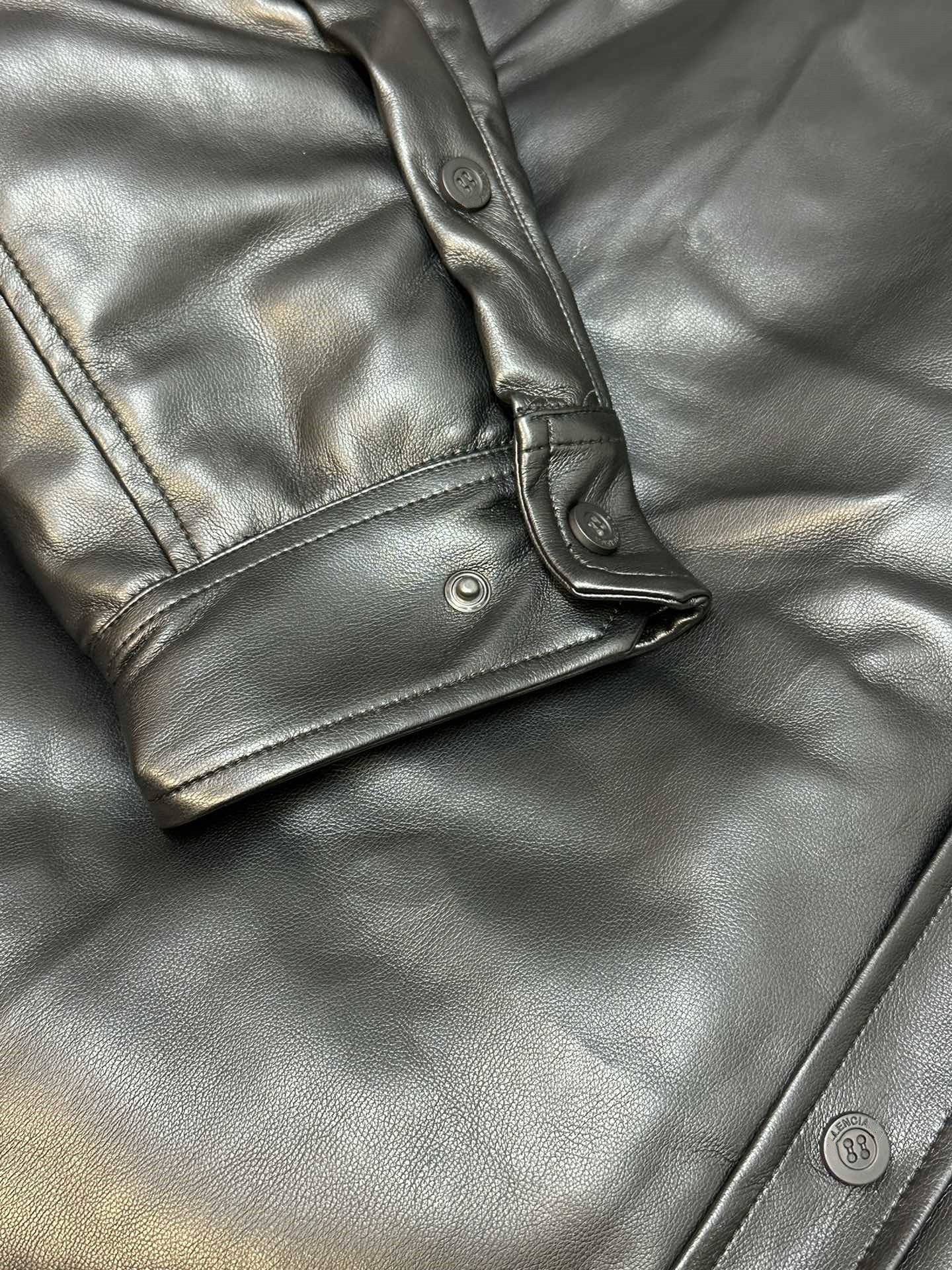 Fashion Brand Bale Letter Embroidered Leather Jacket Vintage Leather Coat Fit Loose Fit Coat Destruction for Men