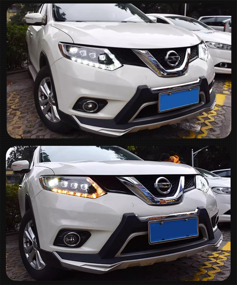 Car Head Light Assembly for Nissan X-trail Headlights 2014 Rouge LED Headlight Orignal Design DRL Hid Option Beam Lights