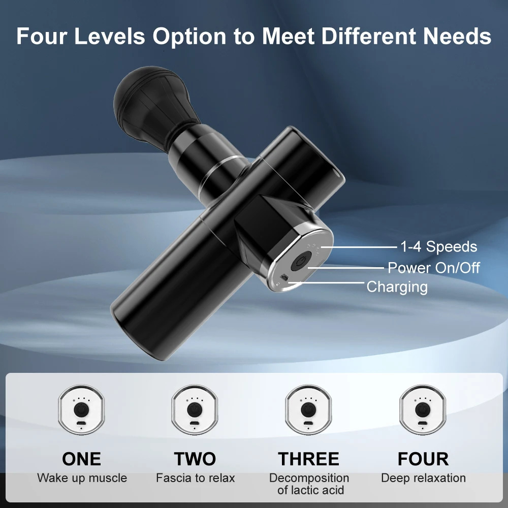 LCD Multi Style Electric Fascia Gun Slimming Relaxation Neck Back Foot Shoulder Percussion Mini Massager 240124