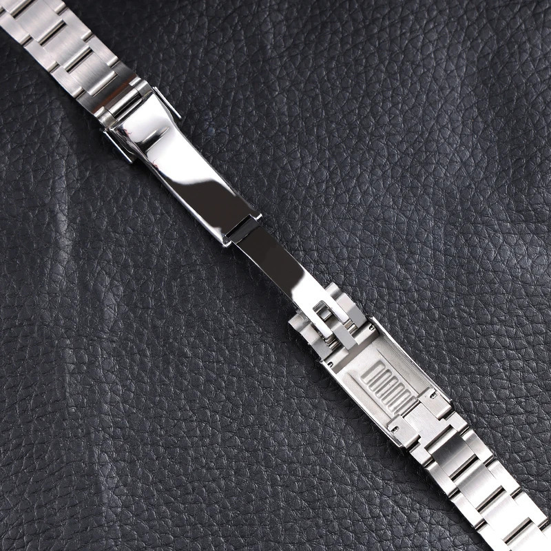 high quality 20 21mm silver 316L stainless steel watchband for Submariner deployment clasp bracelet with crown240125