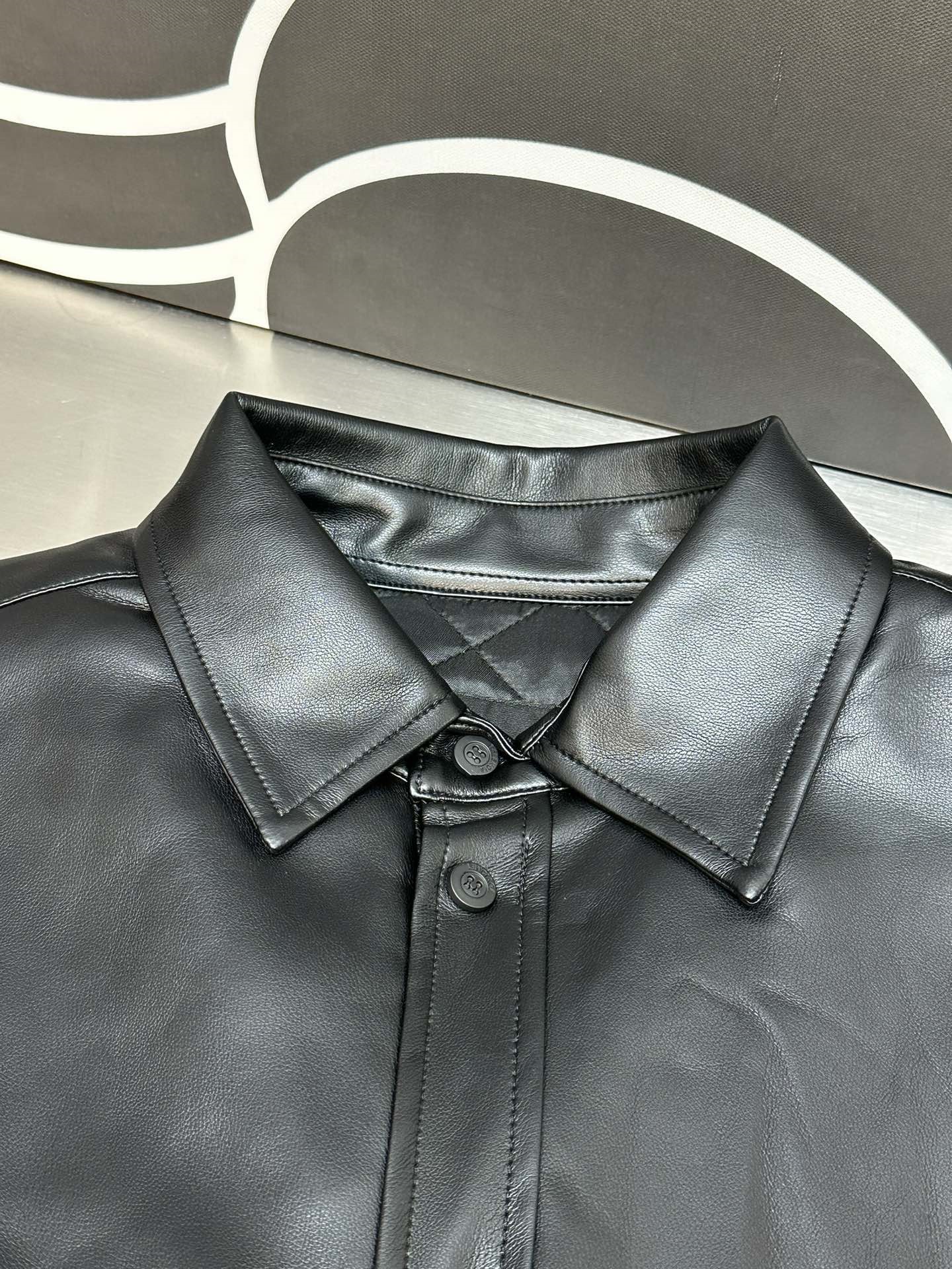 Fashion Brand Bale Letter Embroidered Leather Jacket Vintage Leather Coat Fit Loose Fit Coat Destruction for Men