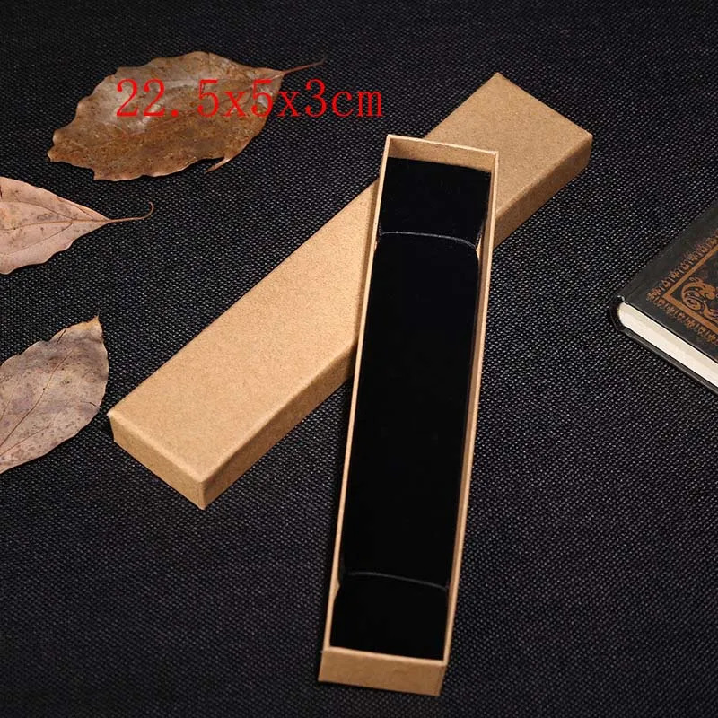 20Pcs/Lot Brown Kraft Paper Jewelry Boxes Gift Package Boxes Organizer Charms Ring Watch Earring Jewelry Box Wholesale 240124