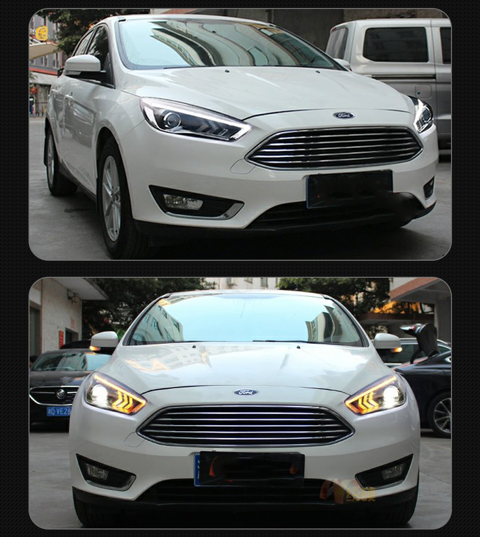 Headlight LED for Ford Focus 20 15-20 17 LED Headlights Upgrade Dynamic Turn Signal Headlamp Assembly