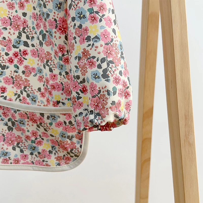 Baby Bibs Waterproof Infant Eating Clothes Kids Toddler Long Sleeve Bib Apron With Pocket Boys Girls Feeding Smock Stuff 240125