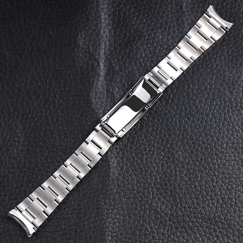 high quality 20 21mm silver 316L stainless steel watchband for Submariner deployment clasp bracelet with crown240125