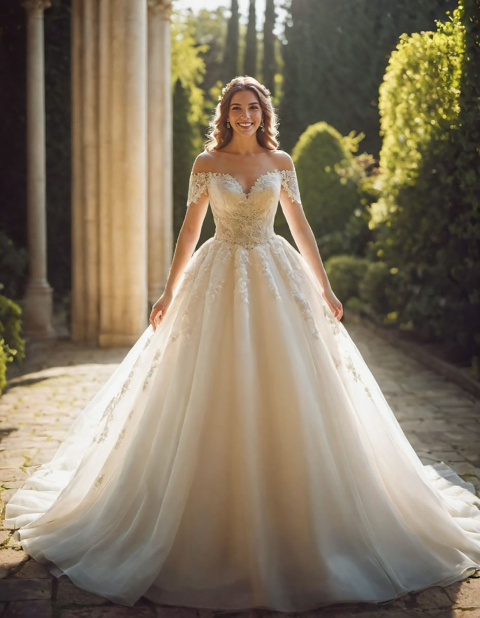 Ivory Wedding Dresses White Bridesmaid Dresses New Formal Custom Lace Up Plus Size Zipper Applique Beaded A Line Off-Shoulder Sleeveless Organza