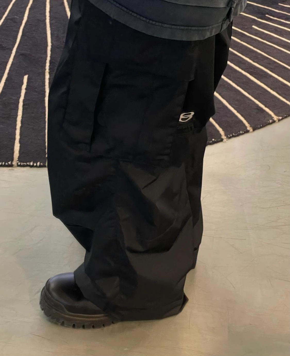 Bale Oversized Straight Leg Pants Men Oversized Causal Pants Letter Embroidered Pants Loose Pants