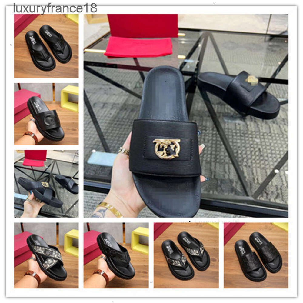 2024 men women ferragamos slide sandal designer shoe luxury summer fashion wide flat slippery thick slipper flip flops beach casual cjta