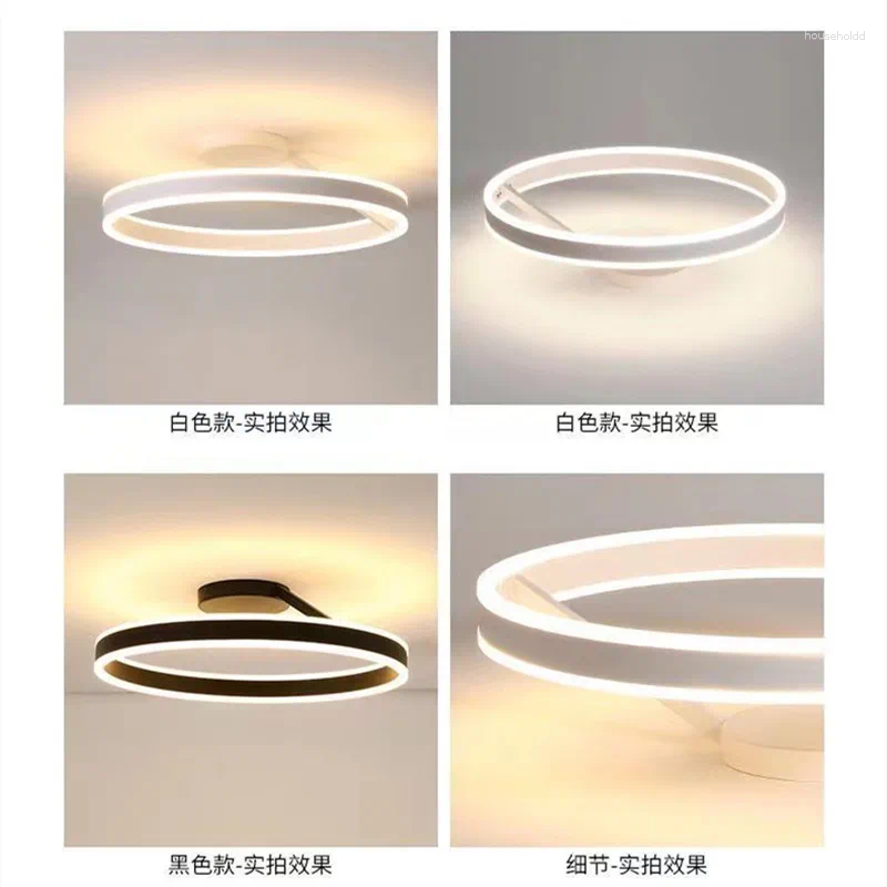 Nordic Chandeliers Ring Led Ceiling Chandelier Dimmable For Hallway Table Dining Living Room Bedroom Pendant Lamps Decor Lighting Fixture