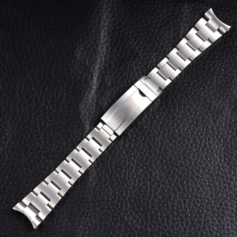high quality 20 21mm silver 316L stainless steel watchband for Submariner deployment clasp bracelet with crown240125