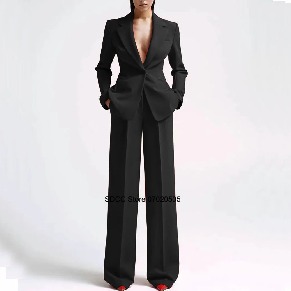 Red Suit Women Suits Sets Elegant Women's Pants and Blouse Set Groups of Pant Combipants Plus Size Two Piece y240122