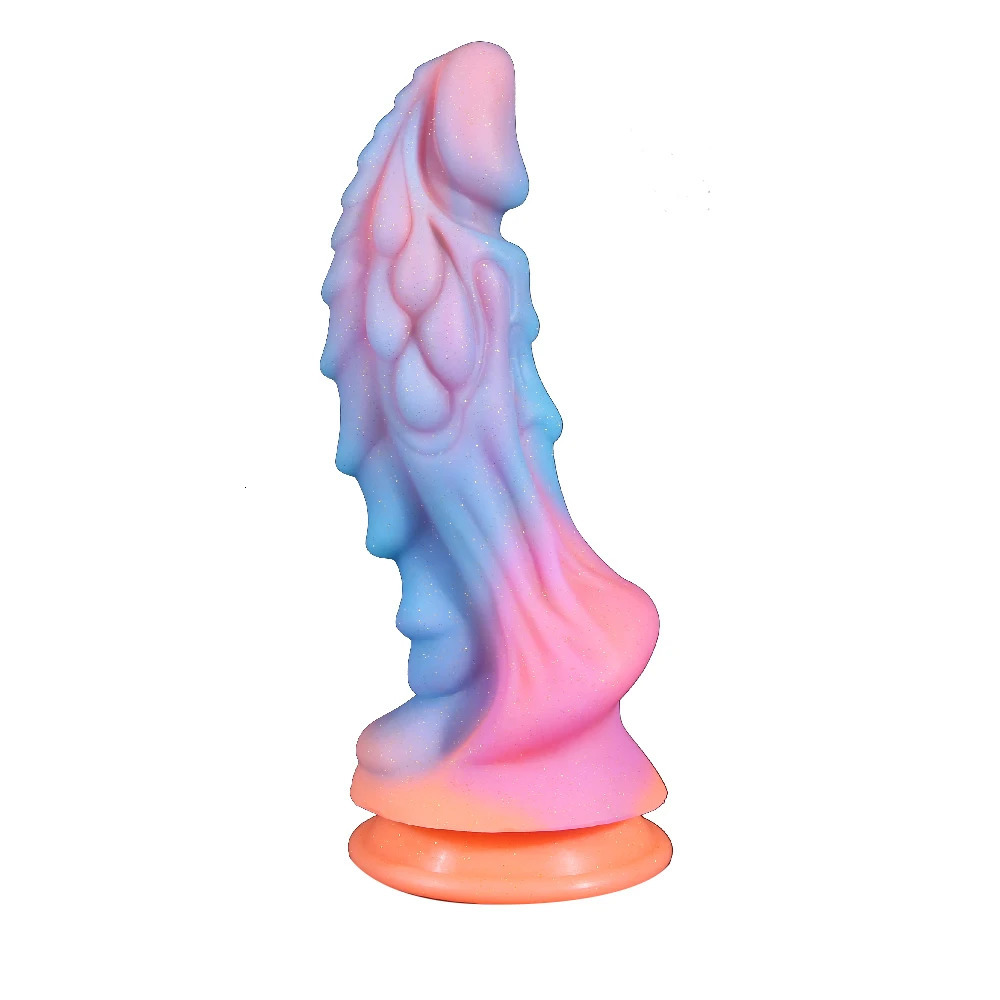 Luminous Dildo Anal Sex Toys for Women Men Colourful Glowing Dildo Penis Huge Dragon Monster Dildo Butt Plug Adult Toys 240129