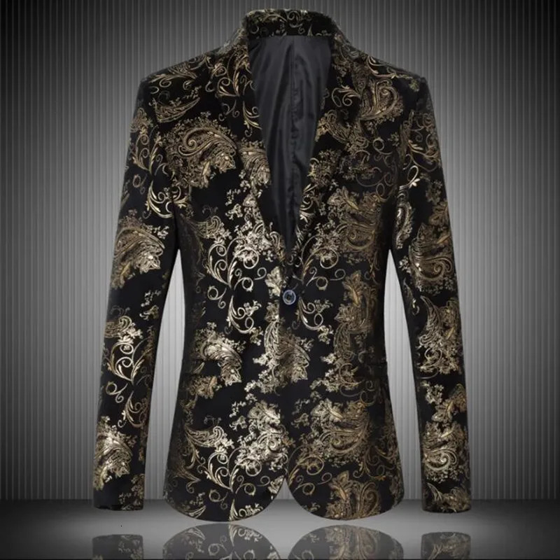 Style Mens High-Quality Business Suit Jackets/Male Slim Fit Fashion Printed Casual Tuxedo Man Loose Blazers 6XL 5XL 240126